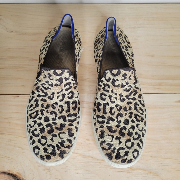 Rothy's leopard print slip on sneakers loafers 10 - Picture 1 of 7